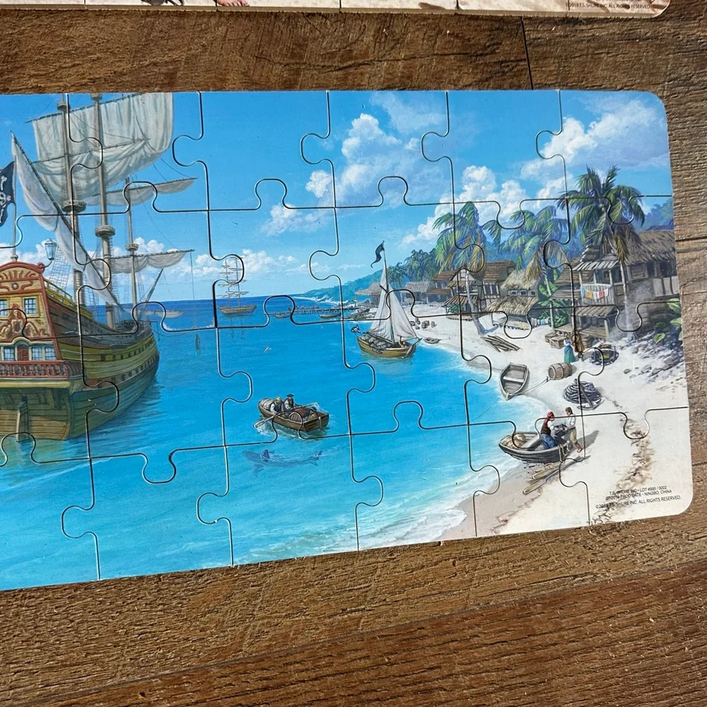 T.S. Shure Pirate Puzzles 2 set, wooden boxed set